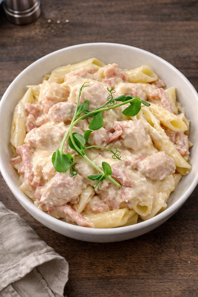 Penne Creamy Chicken and Bacon Carbonara