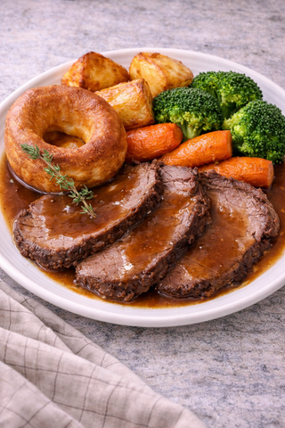 Roast Beef with All the Trimmings & Yorkshire Pudding