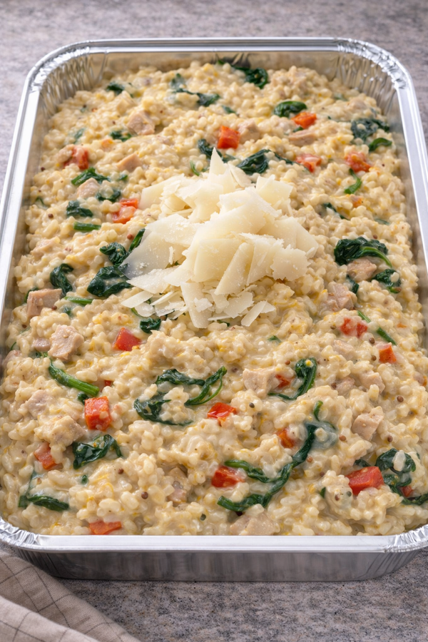 Chicken, Bacon, Spinach & Capsicum Risotto, Family Size (GF)