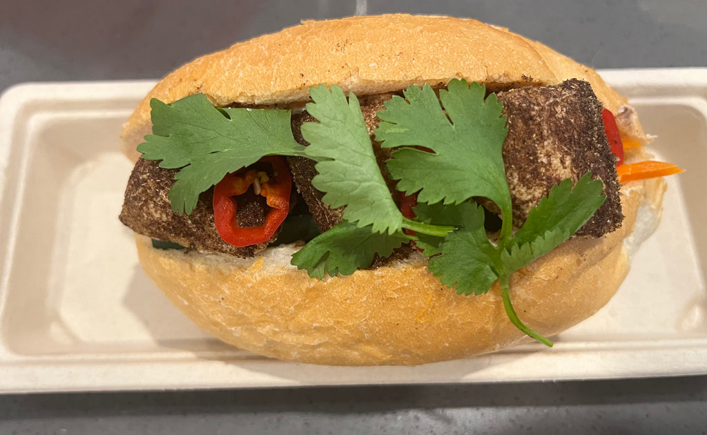 Mini Puffed Tofu Bánh Mì Roll