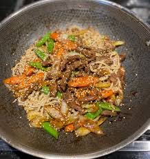 Beef Teriyaki and Vege Stir Fry with Rice Noodles